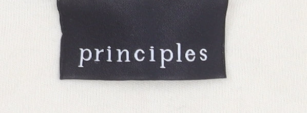 Principles Women's Beige Scoop Neck T-Shirt Size 14