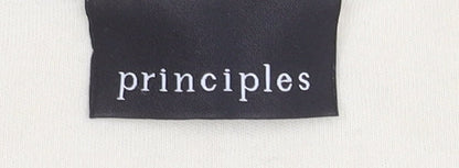 Principles Women's Beige Scoop Neck T-Shirt Size 14
