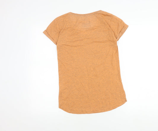 Nike Orange Women's Slim Fit T-Shirt, S, Casual Style