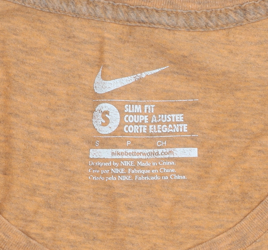 Womens UK Size S Nike Orange Slim T-Shirt