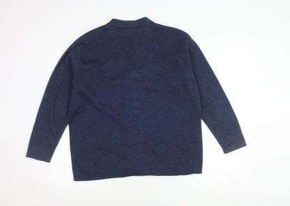 Merry Gold London Women's Blue Cardigan, V-Neck, Size 7XL