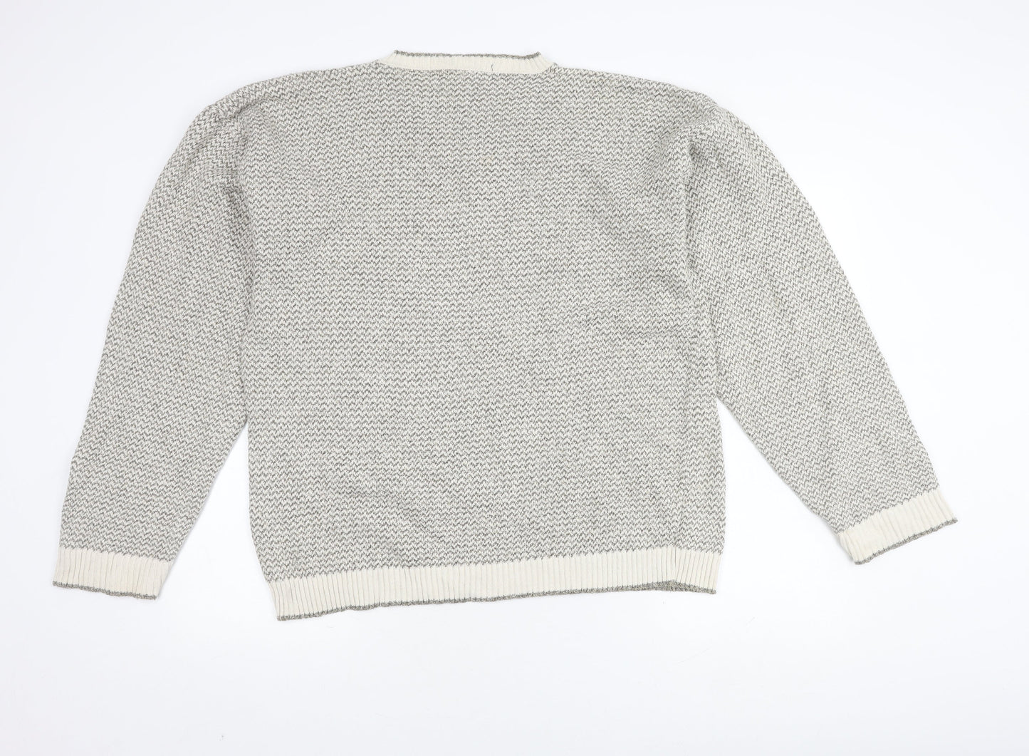 Liberty Sweaters Men's Grey V-Neck Pullover Jumper L