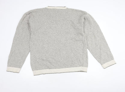 Liberty Sweaters Men's Grey V-Neck Pullover Jumper L