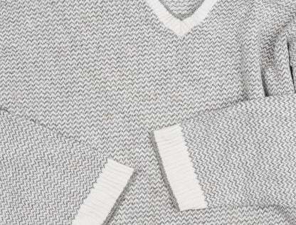 Liberty Sweaters Men's Grey V-Neck Pullover Jumper L