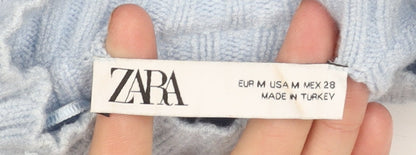 Womens UK Size 12 Zara Blue Pullover Jumper