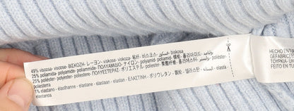 Womens UK Size 12 Zara Blue Pullover Jumper