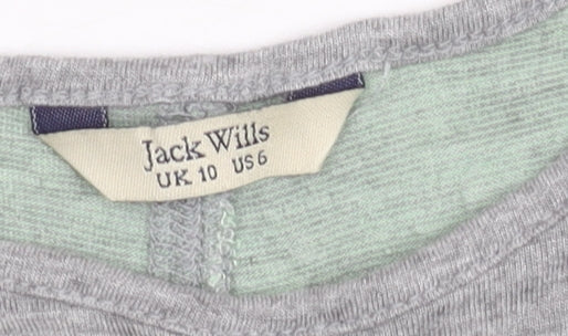 Womens UK Size 10 Jack Wills Grey Basic Tank
