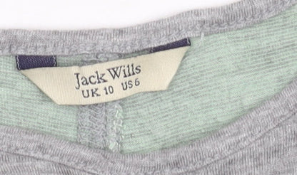 Womens UK Size 10 Jack Wills Grey Basic Tank