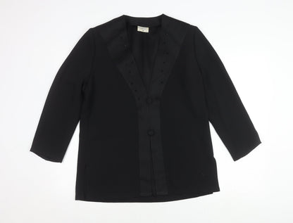 Womens UK Size 10 Sommermann Black Basic Blouse