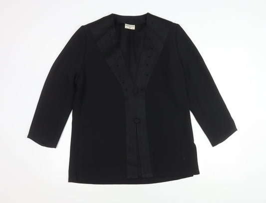 Womens UK Size 10 Sommermann Black Basic Blouse