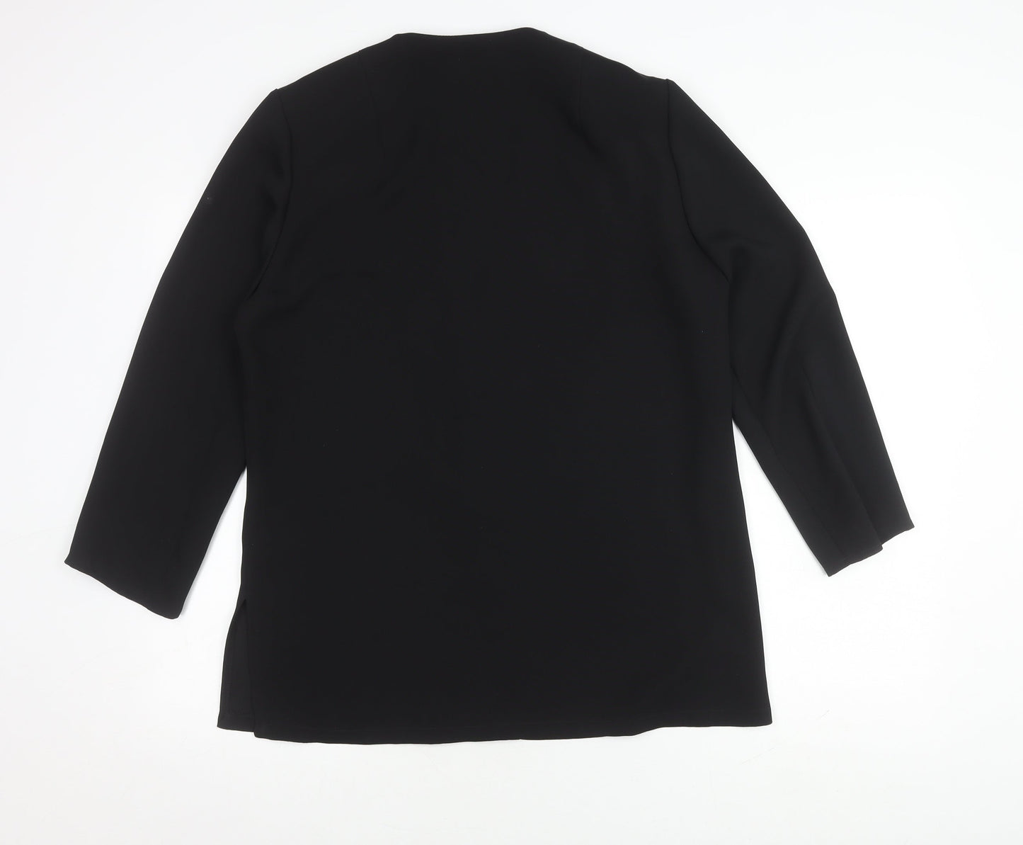 Womens UK Size 10 Sommermann Black Basic Blouse