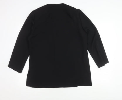 Womens UK Size 10 Sommermann Black Basic Blouse