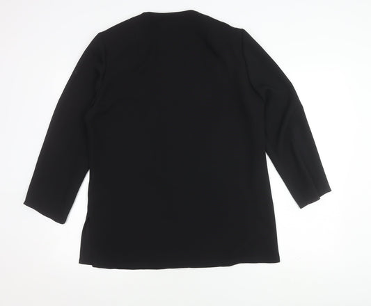 Womens UK Size 10 Sommermann Black Basic Blouse