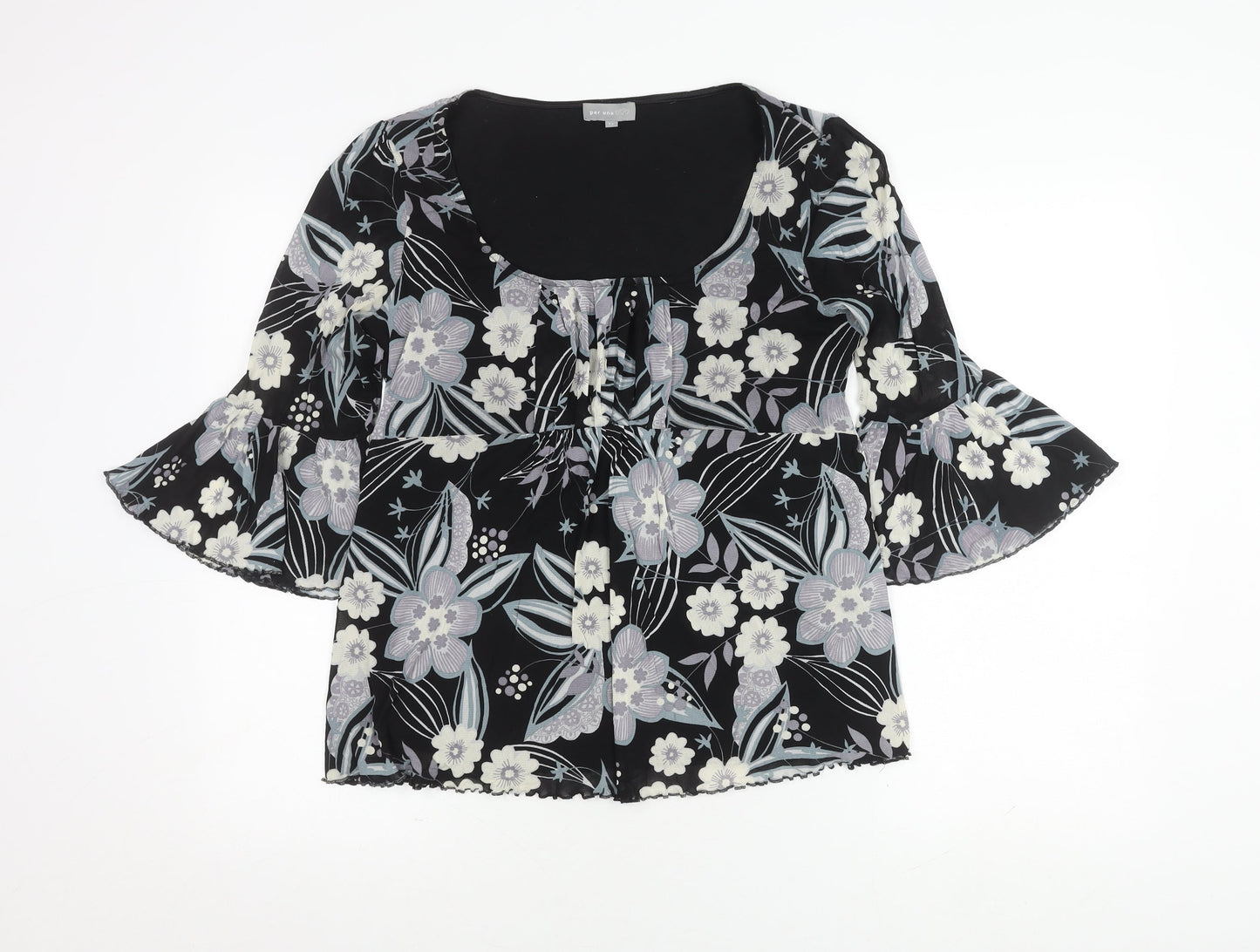 Womens UK Size 14 Marks and Spencer Black  Blouse