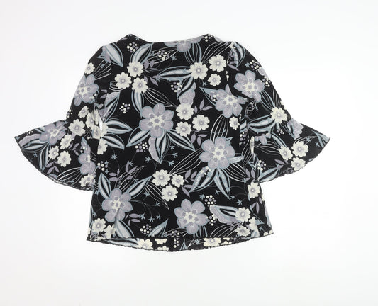 Womens UK Size 14 Marks and Spencer Black  Blouse