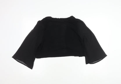 Womens UK Size 14 Gallery Black Cropped