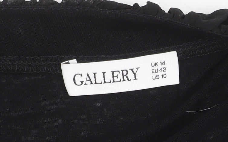 Womens UK Size 14 Gallery Black Cropped