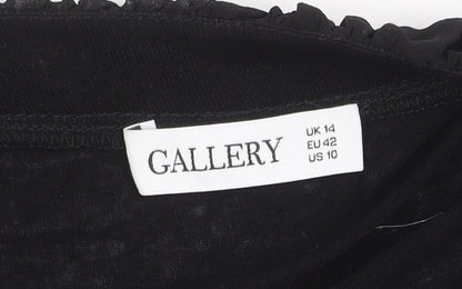 Womens UK Size 14 Gallery Black Cropped