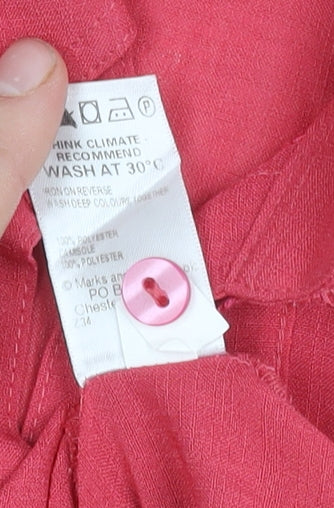 Womens UK Size 18 Marks and Spencer Red  Button-Up