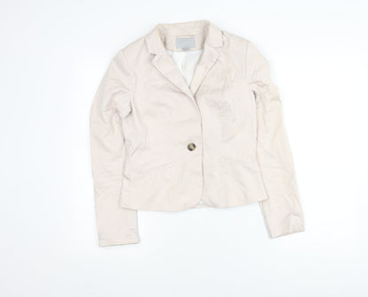 H&M Women's Beige Blazer, Size 10, Single-Breasted