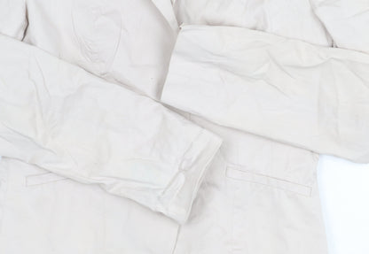 H&M Women's Beige Blazer, Size 10, Single-Breasted