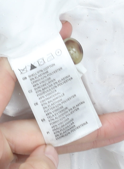 H&M Women's Beige Blazer, Size 10, Single-Breasted