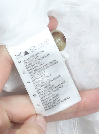 H&M Women's Beige Blazer, Size 10, Single-Breasted