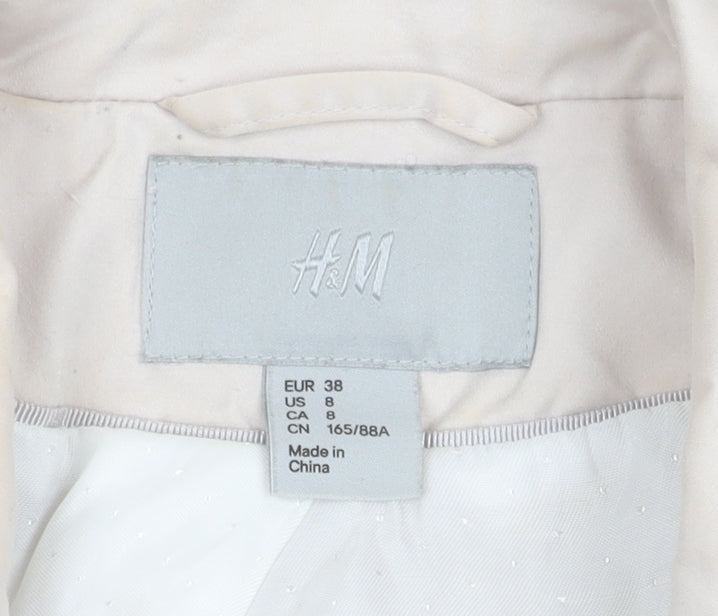 H&M Women's Beige Blazer, Size 10, Single-Breasted