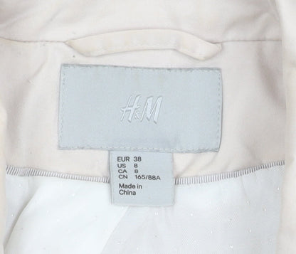 H&M Women's Beige Blazer, Size 10, Single-Breasted