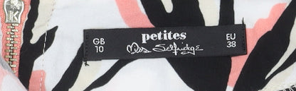 Miss Selfridge Women's Black Animal Print Dress