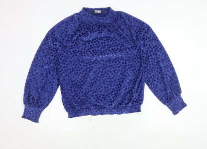 Womens UK Size 14 Marks and Spencer Blue Basic Blouse