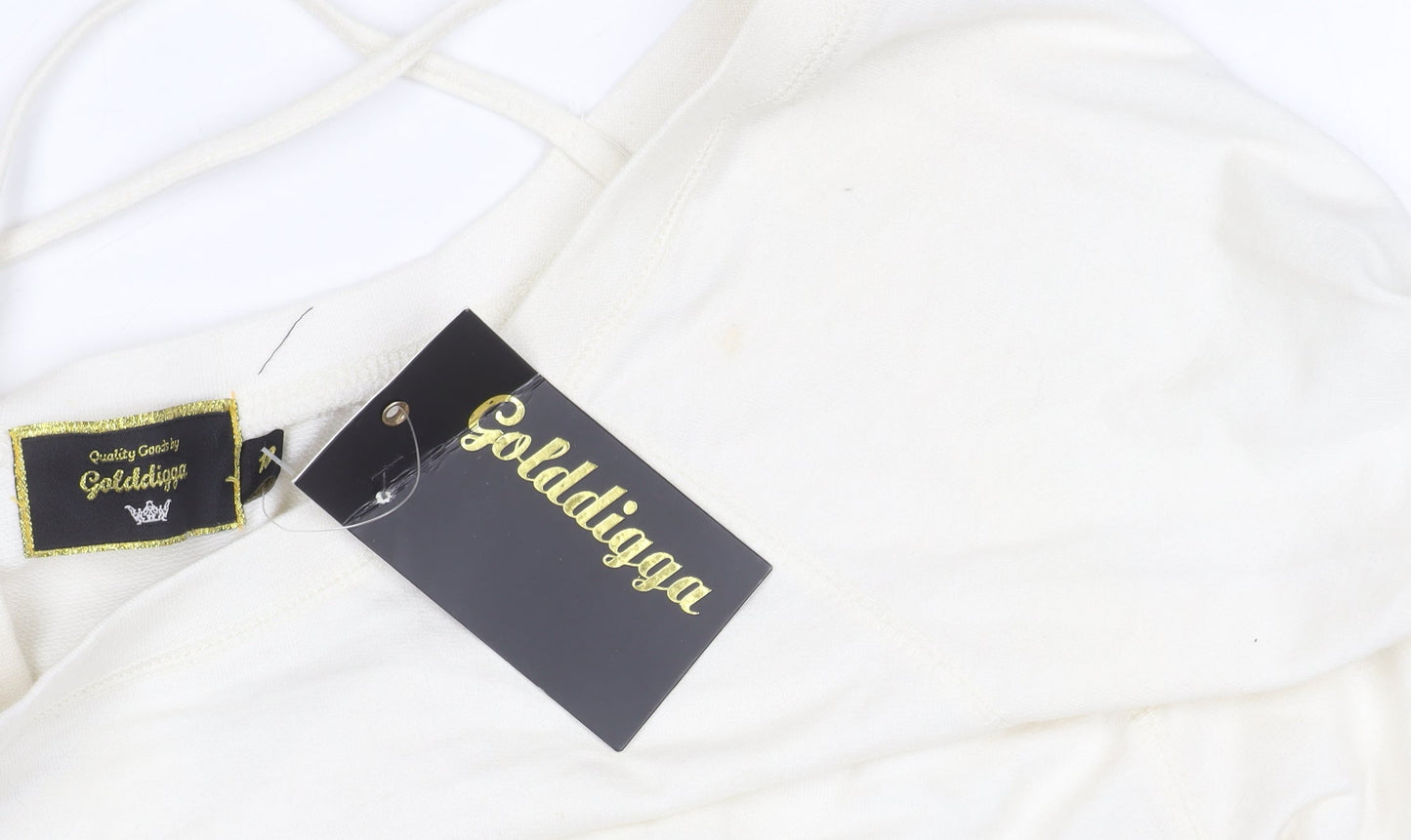 Golddigga Women's Ivory Pullover Sweatshirt Size 18