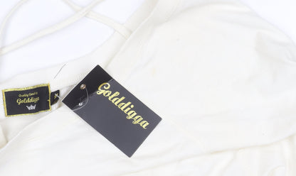 Golddigga Women's Ivory Pullover Sweatshirt Size 18