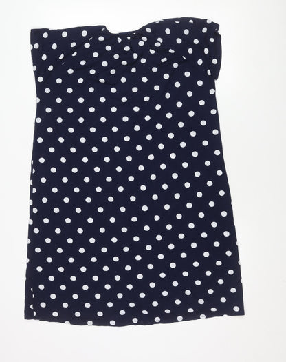 Happy Mama Women's Blue Polka Dot Shift Dress S