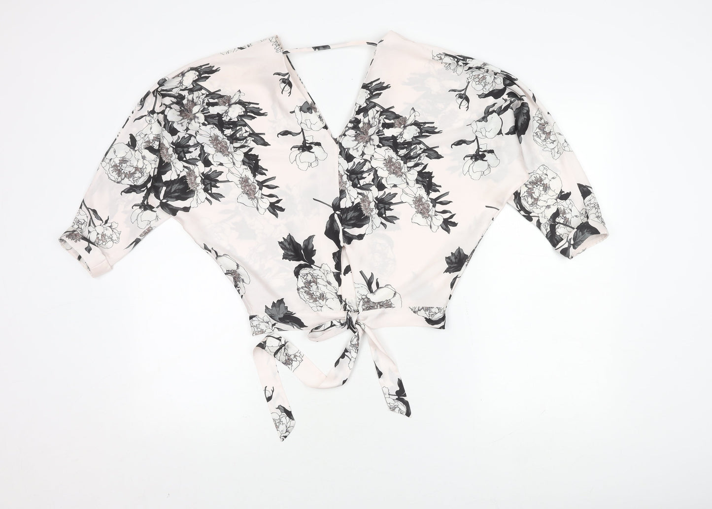Womens UK Size 6 River Island Multicoloured Cropped Blouse