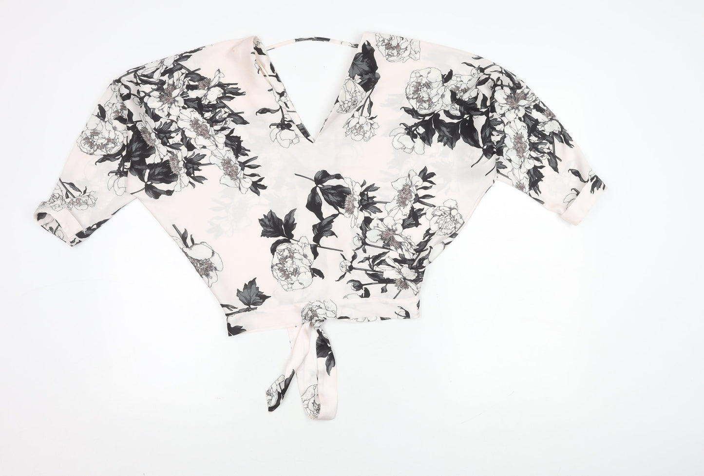 Womens UK Size 6 River Island Multicoloured Cropped Blouse