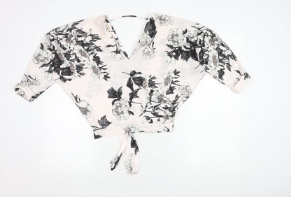 Womens UK Size 6 River Island Multicoloured Cropped Blouse
