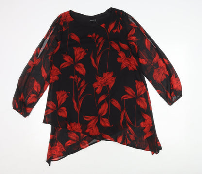 Womens UK Size 10 Roman Black  Blouse