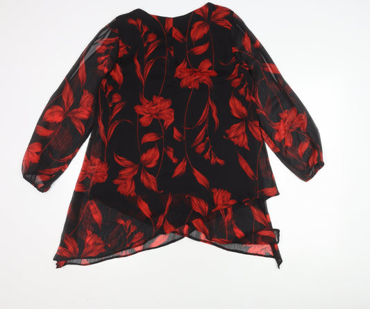 Womens UK Size 10 Roman Black  Blouse