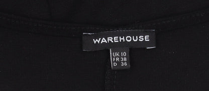 Warehouse Women’s Black Floral Sheath Dress Size 10