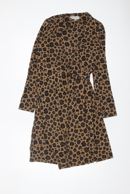 Hobbs Women’s Brown Animal Print Wrap Dress Size 6