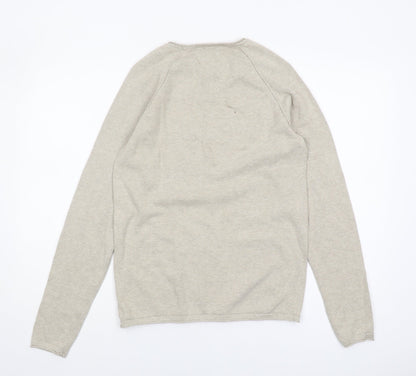 Jack & Jones Men's Beige Pullover Jumper Size S