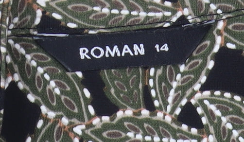 Womens UK Size 14 Roman Multicoloured Tunic Blouse