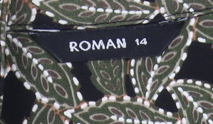 Womens UK Size 14 Roman Multicoloured Tunic Blouse
