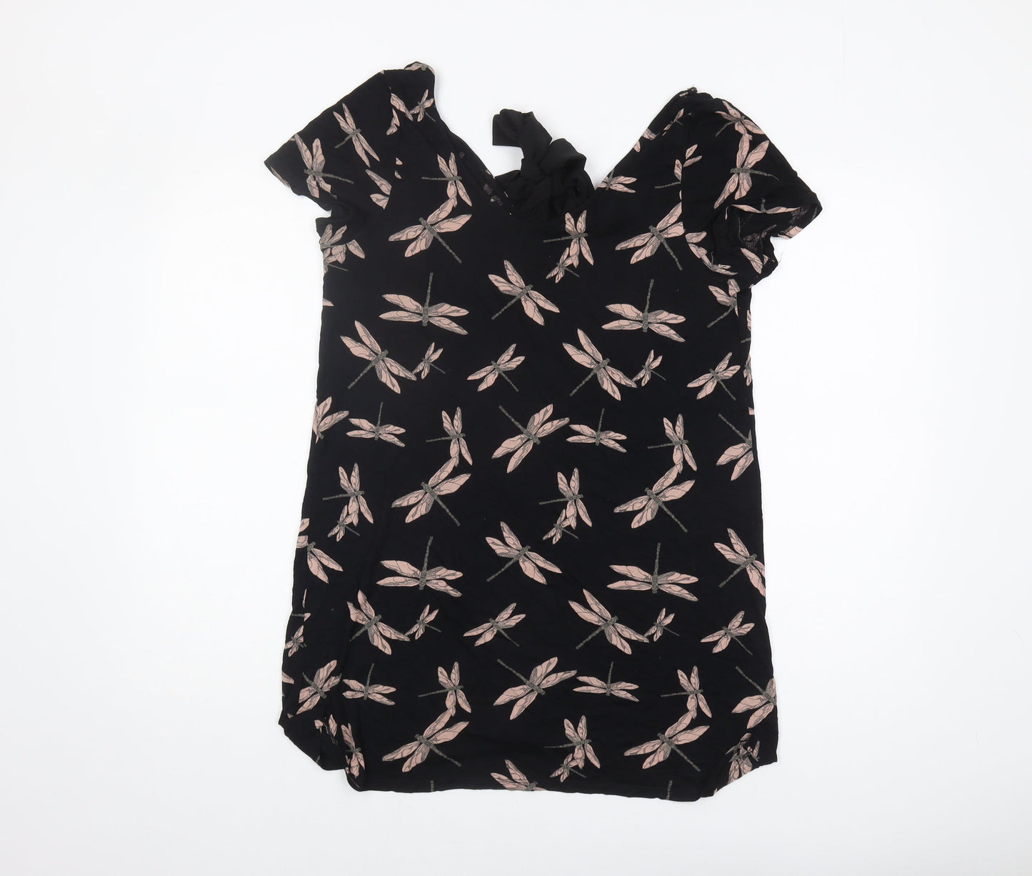 Womens UK Size 10 NEXT Black Tunic Blouse