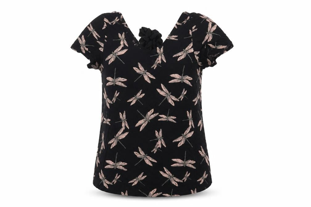 Womens UK Size 10 NEXT Black Tunic Blouse