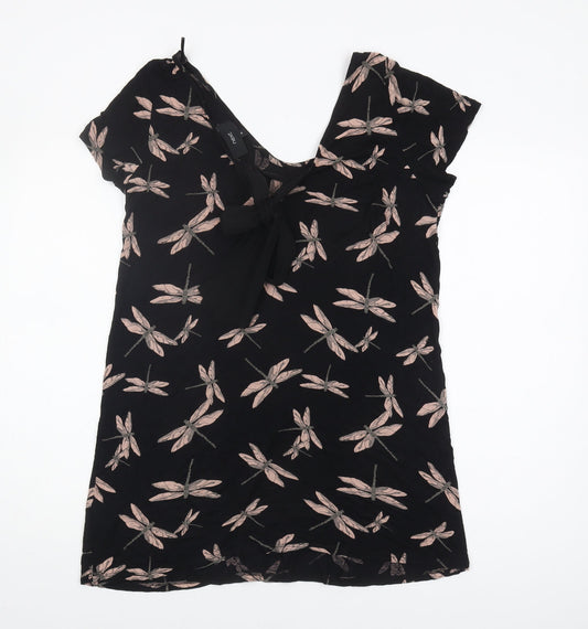Womens UK Size 10 NEXT Black Tunic Blouse