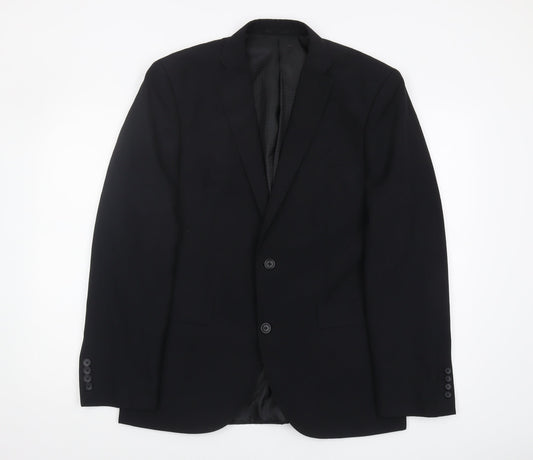 Mens UK Size 40 NEXT Regular Black Suit Jacket