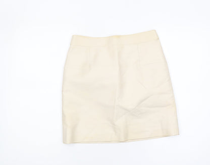 J.Crew Women's Ivory Pencil Skirt, Size 2, Cotton Blend