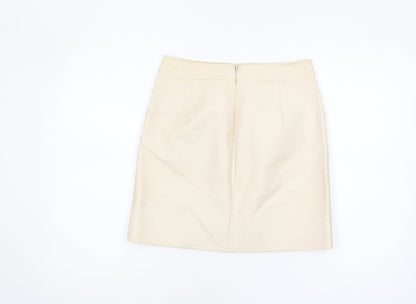 J.Crew Women's Ivory Pencil Skirt, Size 2, Cotton Blend